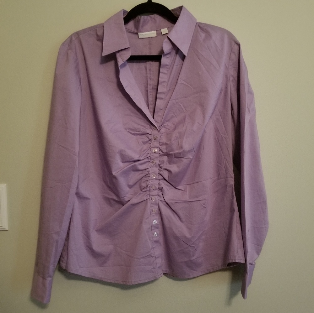 NY & Co XL button up purple